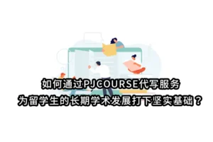 如何通过PJCOURSE代写服务为留学生的长期学术发展打下坚实基础？